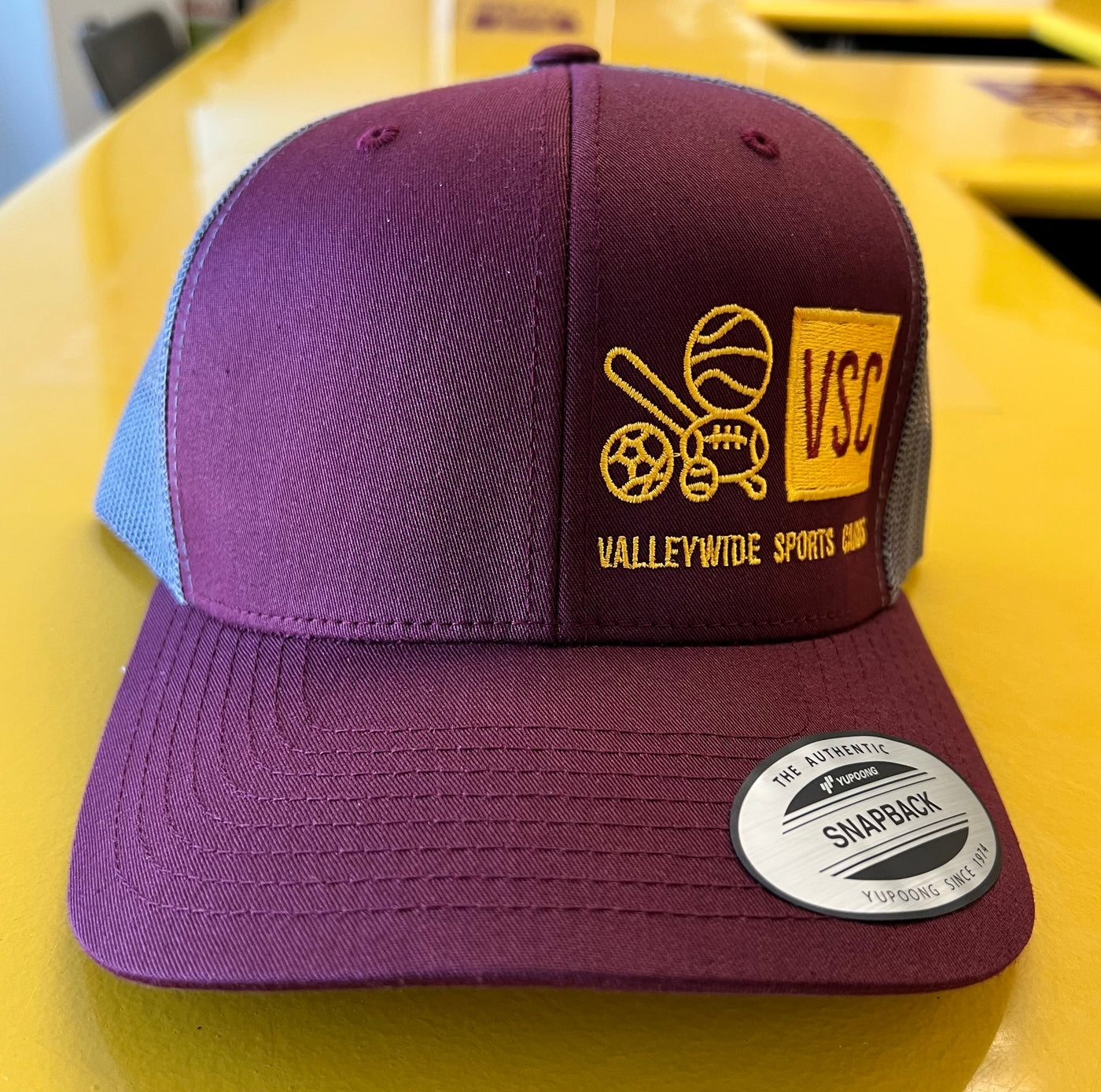 VSC Classic Retro Trucker Cap Maroon/Grey