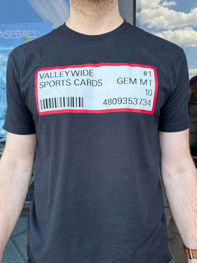 Valleywide Sports Cards PSA Label T-Shirt Black - Small