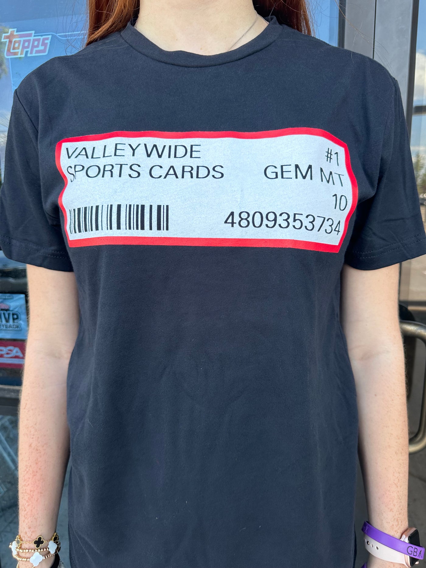 Valleywide Sports Cards PSA Label T-Shirt Black - Small