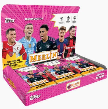 2023/24 Topps UEFA Club Competitions Merlin Chrome Soccer Hobby Pack