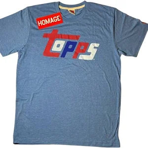 Topps 1981 Baseball T-Shirt Light Blue by Homage - X-Large